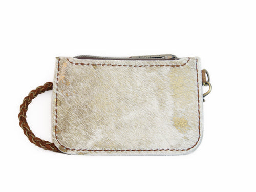 Cowhide Coin Wristlet