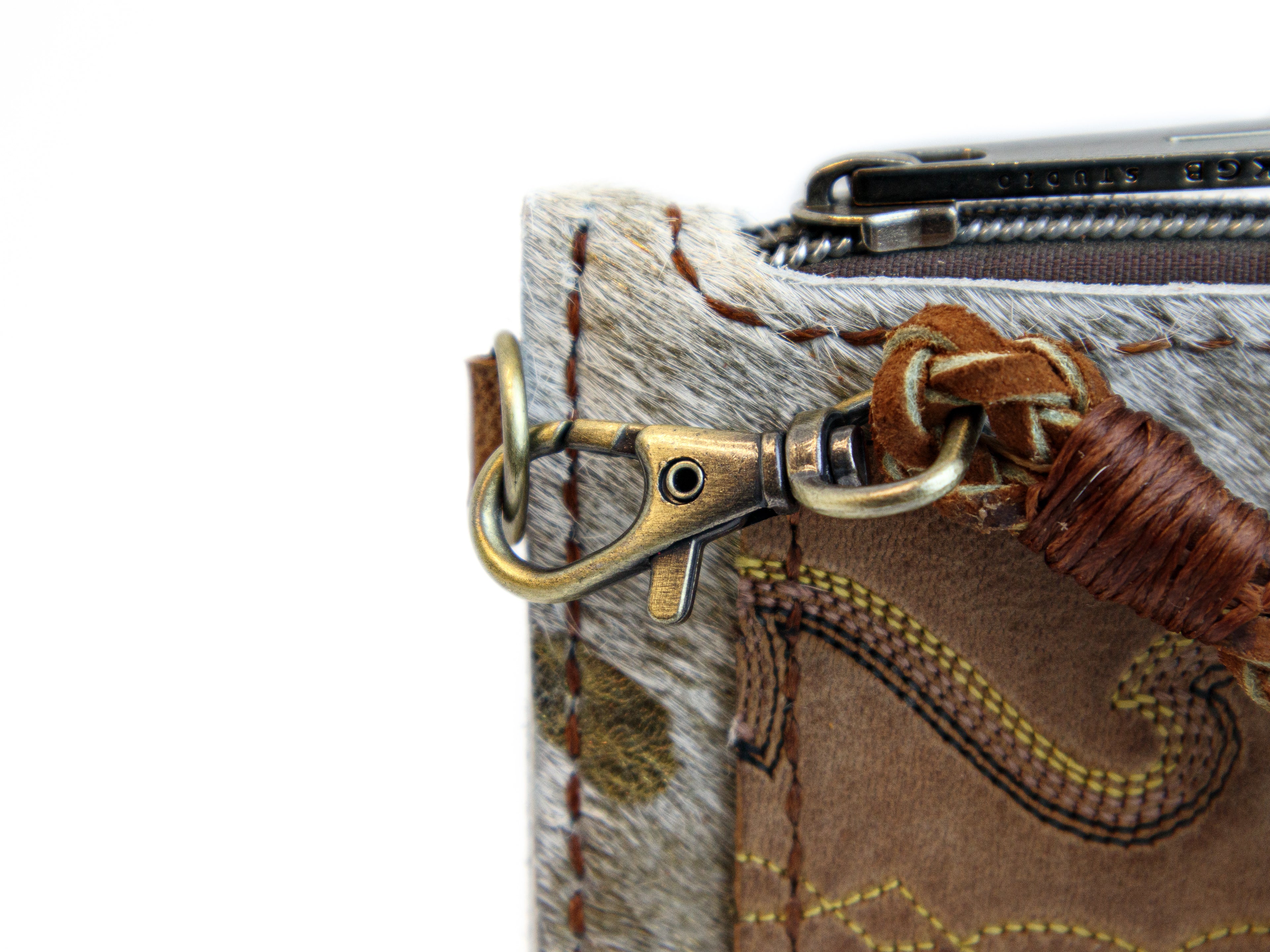 Cowhide Coin Wristlet